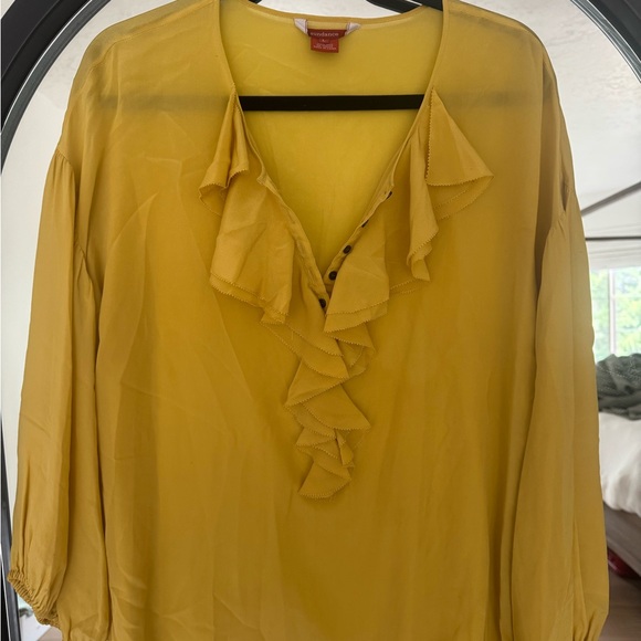 Sundance Yellow Ruffled Blouse - Picture 3 of 3